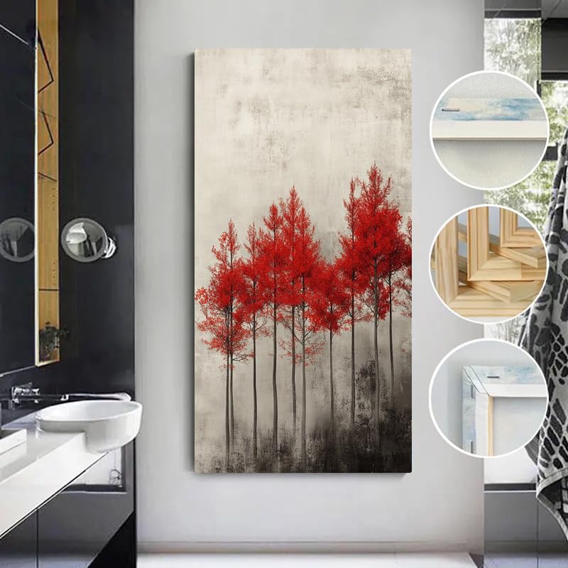 Affiche verticale pour chambre mangrove AEFOUU fond gris-blanc - 5