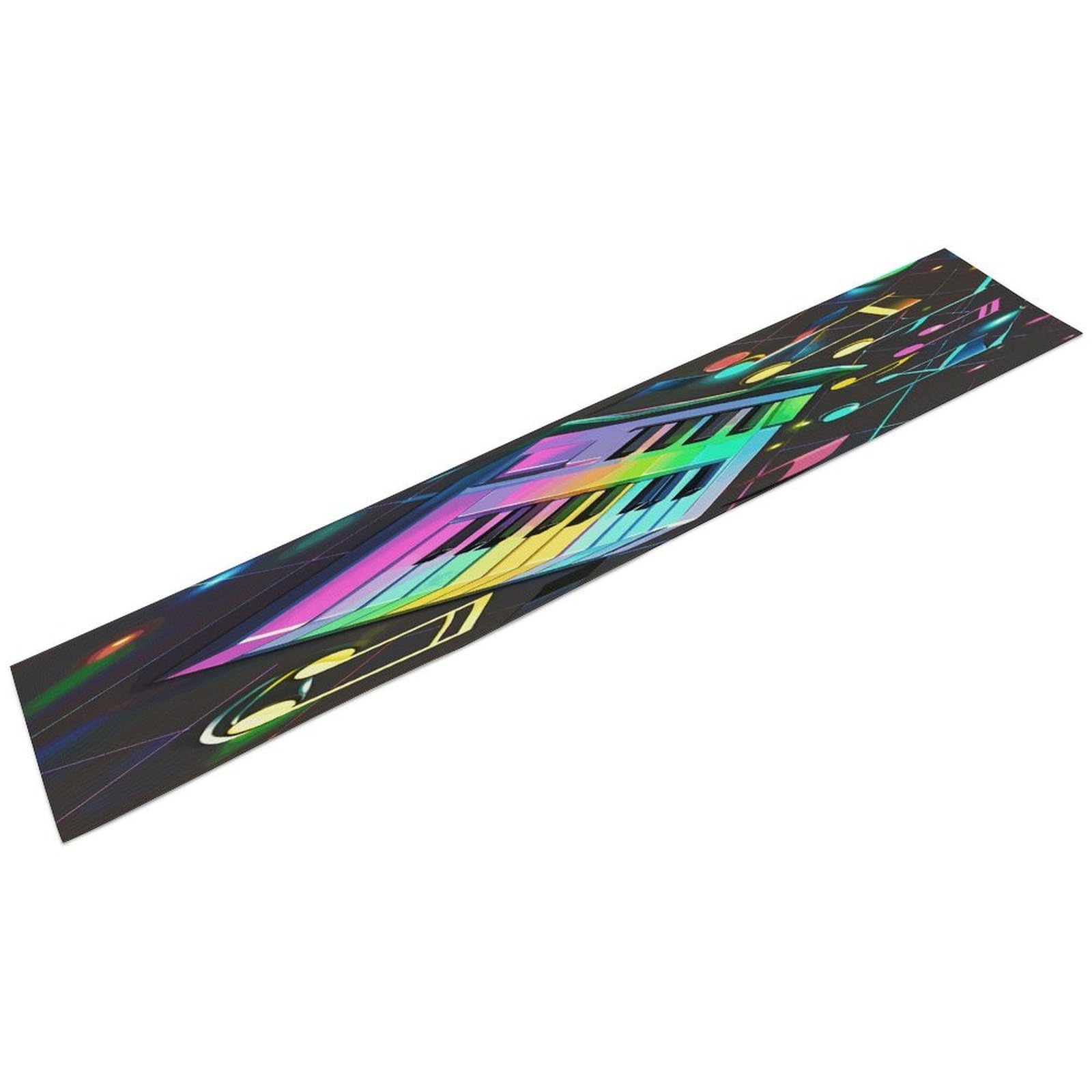 Colorful Piano Keyboard Music Note Table Runner Long Linen Table Runner Farmhouse Rustic Dresser Runner Seasonal Holiday Kitchen Dining Table Decoration for Dresser Scarf Home Decor 13 X 72 Inch