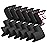 12 Pack Soft Corner Protector Baby Proofing Edge and Corner Guards, Safety Pre-Taped Rubber Foam Furniture Bumper for Fireplace, Table, Stair, Cabinet (Black)