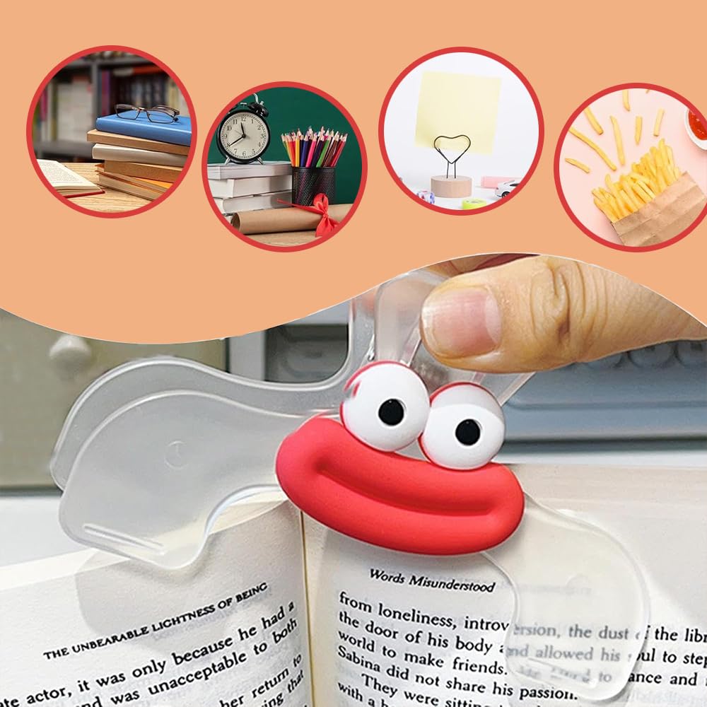 4個セット 透明 文具 便利 書類用 教科書 リップ 勉強クリップ