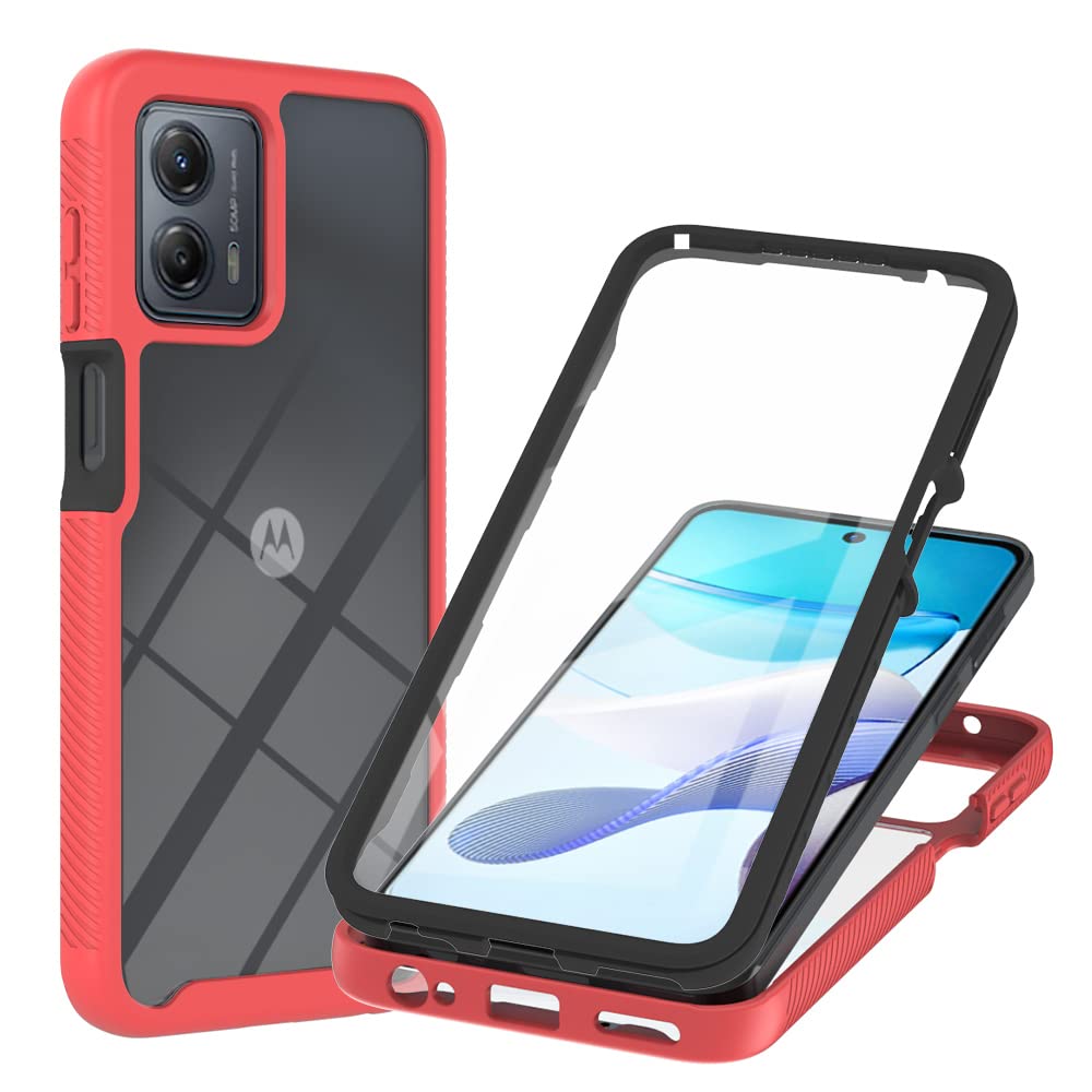 Sawiqpd for Motorola Moto G24/G04/E14 Case with Built-in Screen Protector