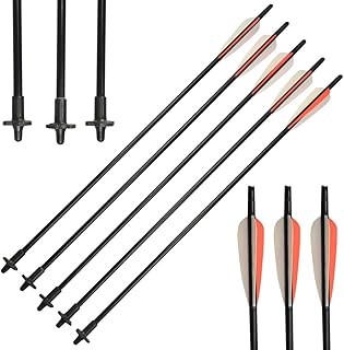 AMEYXGS 24" Archery Crossbow Release Bolt Fiberglass Crossbow Release Bolt Decocking System Release Decocking Bolts with 4" Rubber Vanes Crossbow Accessories