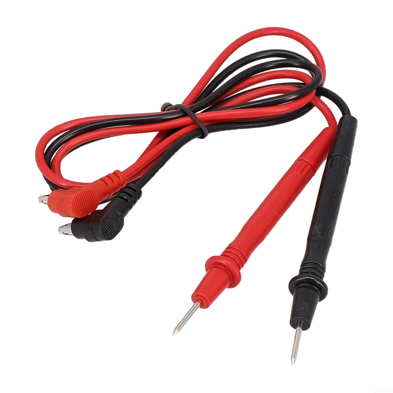 Cavi di prova per multimetro 1000 V 10 A, conduttori in rame schermato in silicone con punte in plastica resistente al calore, lunghezza 70 cm, rosso e nero, per multimetro standard tester