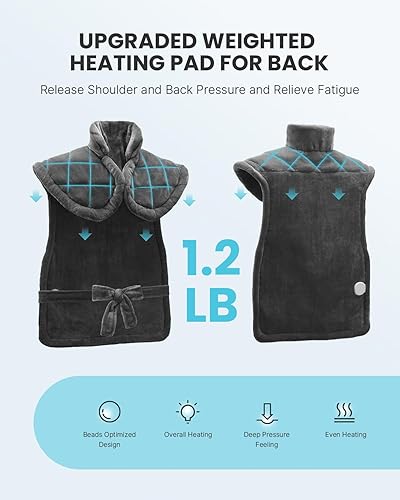 Miniatura 3 de iDOO Almohadilla térmica para aliviar el dolor de espalda, regalos de cumpleaños de Navidad para hombres y mujeres, artículos elegibles para la FSA,