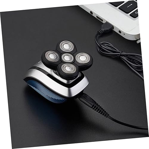 Miniatura 9 de Veemoon 5 afeitadoras eléctricas para hombres, afeitadoras recargables para hombres, cepillo giratorio para la cara, recortadora de pelo, afeitadora