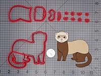 Vista 2 de Ferret Body 266-H839 Juego de cortador de galletas