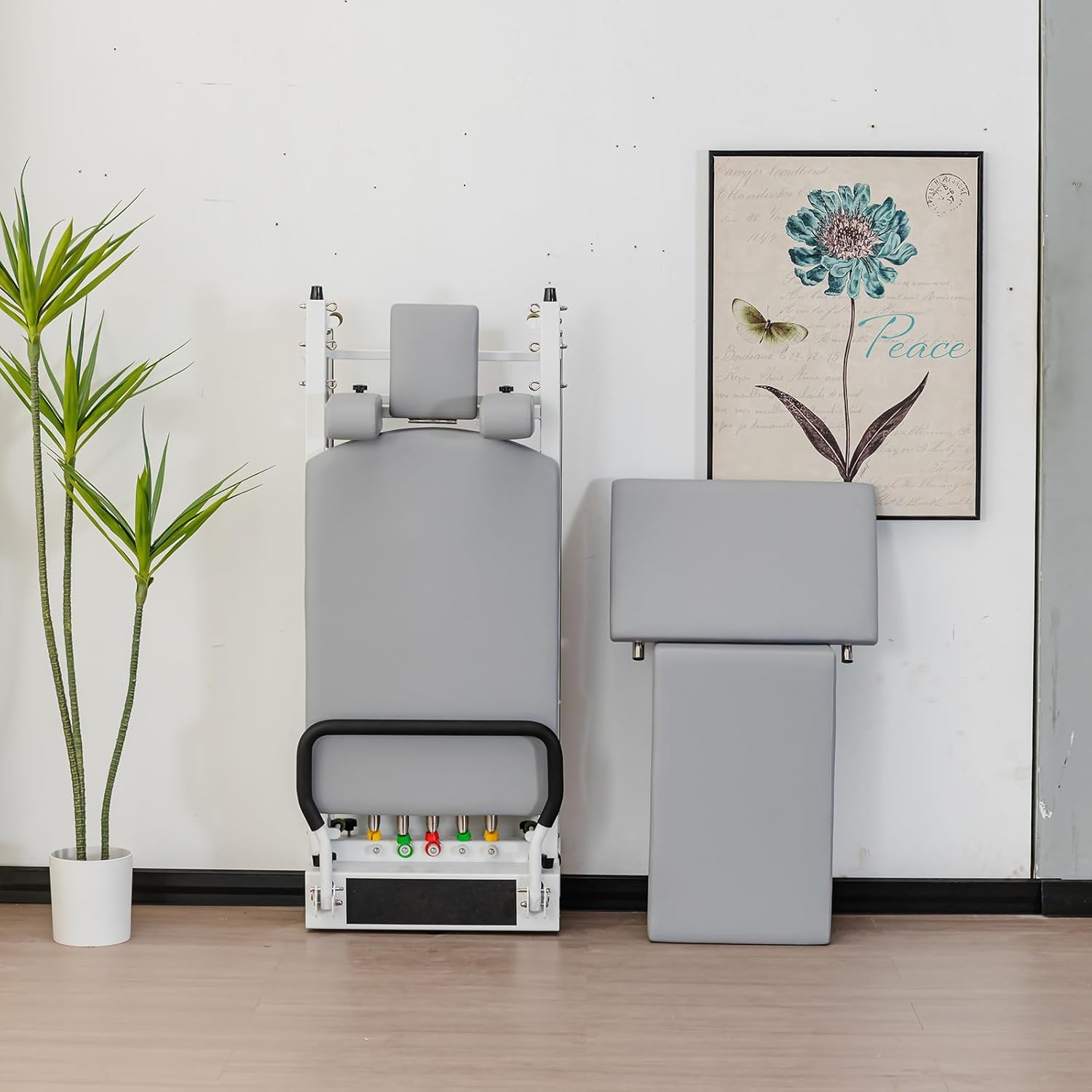 Máquina reformadora de pilates plegable para fuerza central, equilibrio y moldear el cuerpo, diseño compacto para uso doméstico y estudio