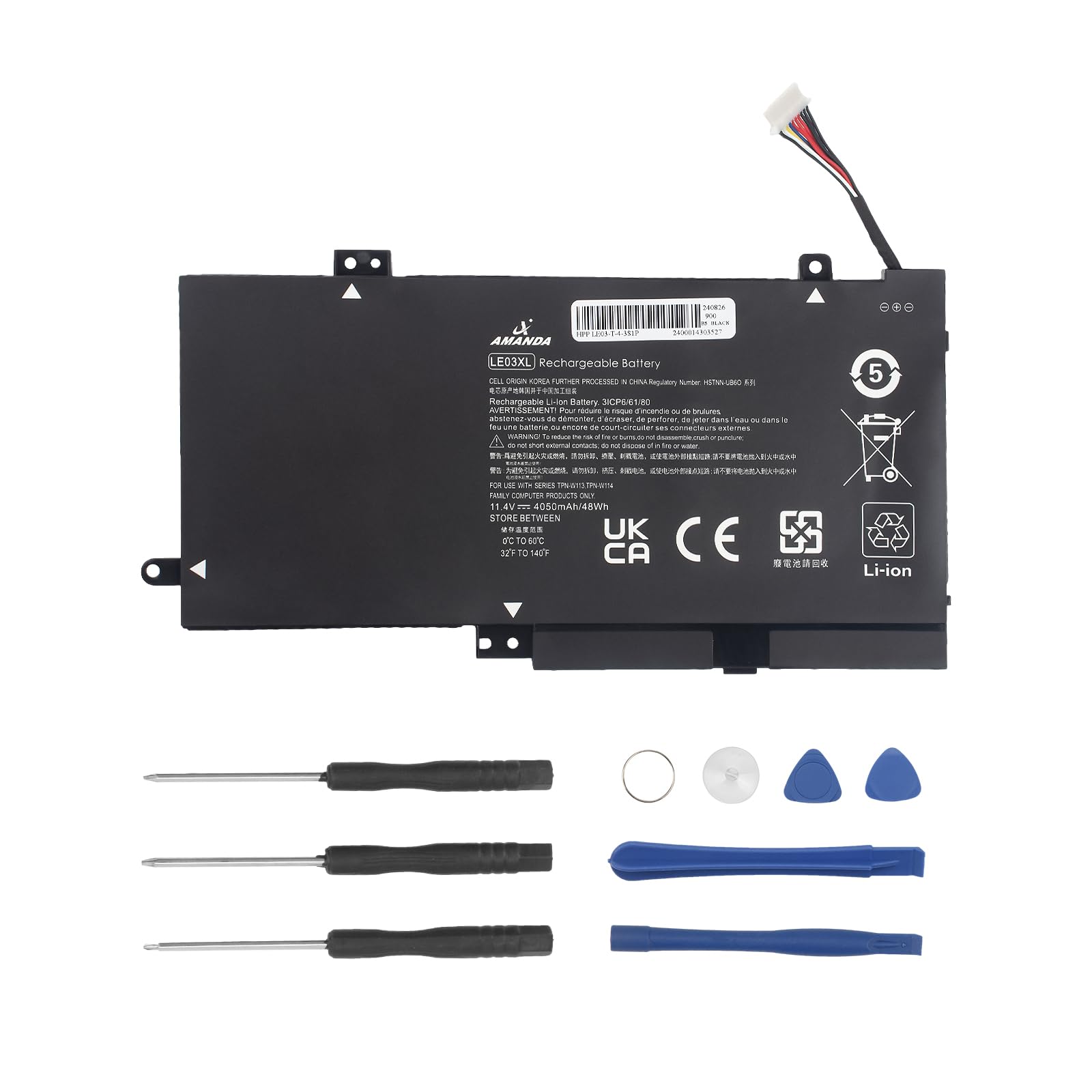 Amazon.com: A AMANDA 796356-005 LE03XL Laptop Battery for HP