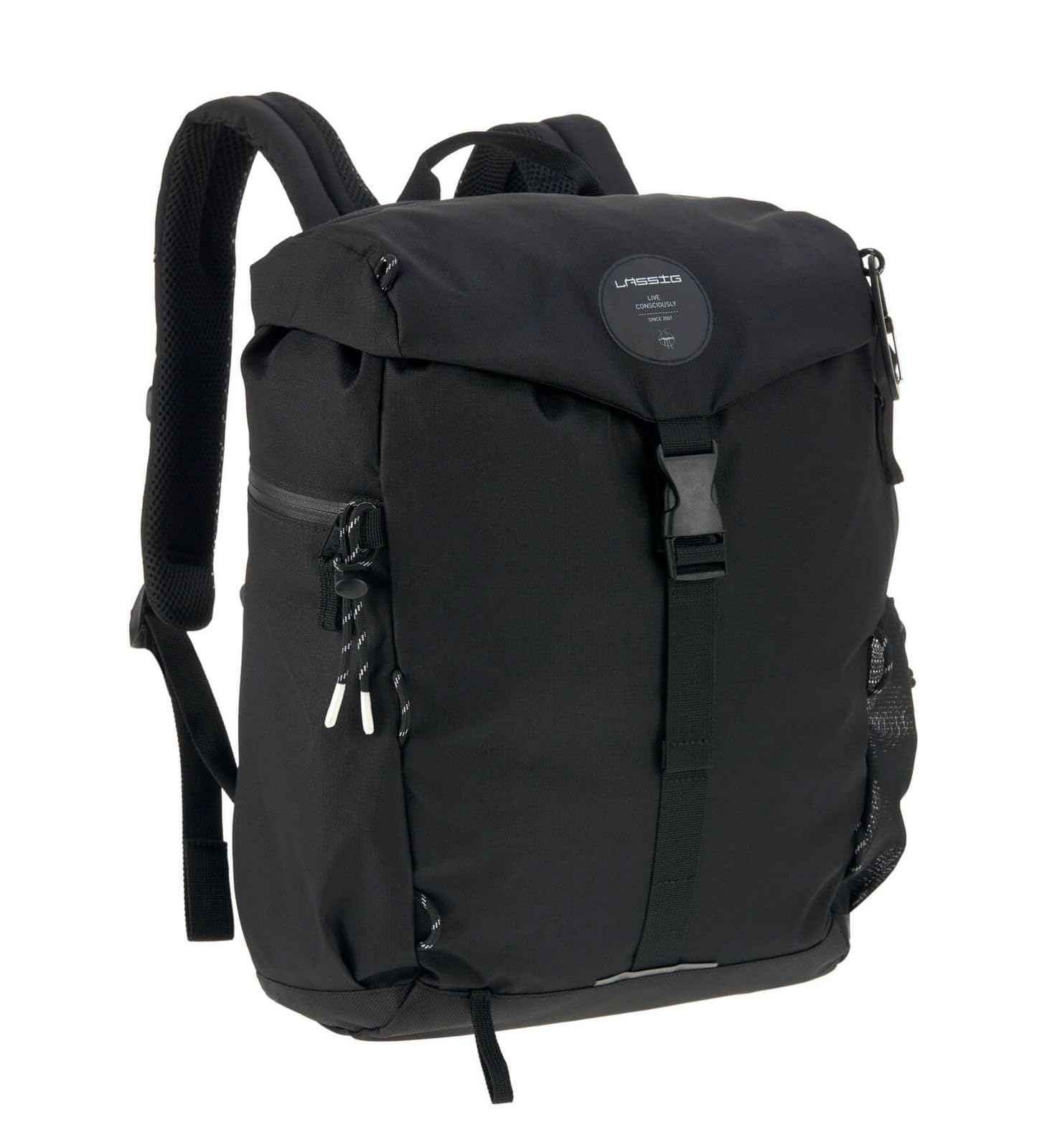 Lässig 1103026000 Green Label Outdoor Backpack Black, czarny, 850 g