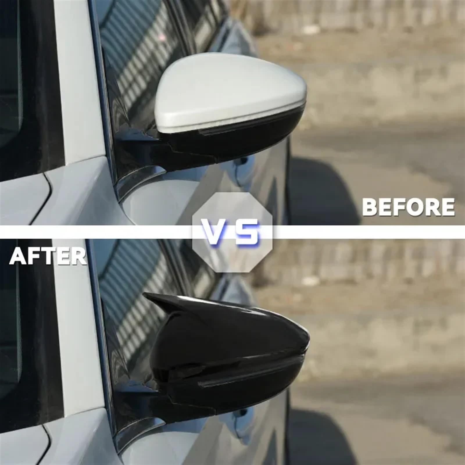 Copri Specchietti Retrovisori In ABS Glossy Black – Sinistro E Destro – Compatibili Con Peugeot 3008/5008 2009-2016 E Citroen C3/C4 Picasso – Sostituzione Facile, Leggeri E Resistenti