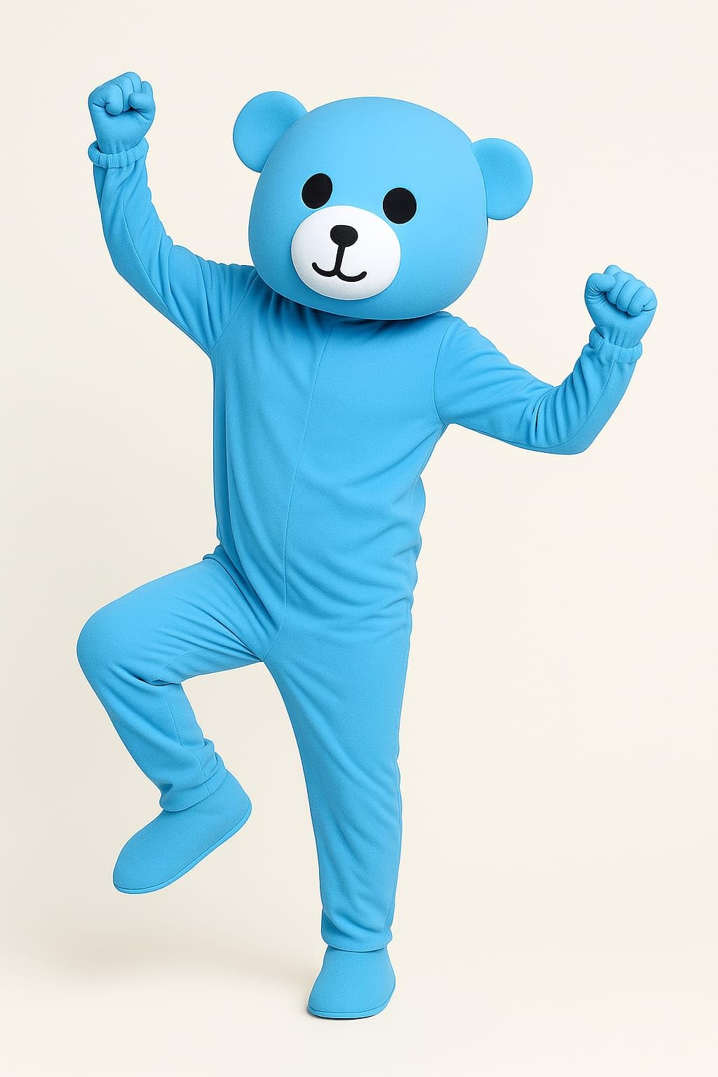 Blue Bear Mascot Costume, Full Body Character Suit for Birthday Parties, Promotional Events, School Functions, Stage Performances
