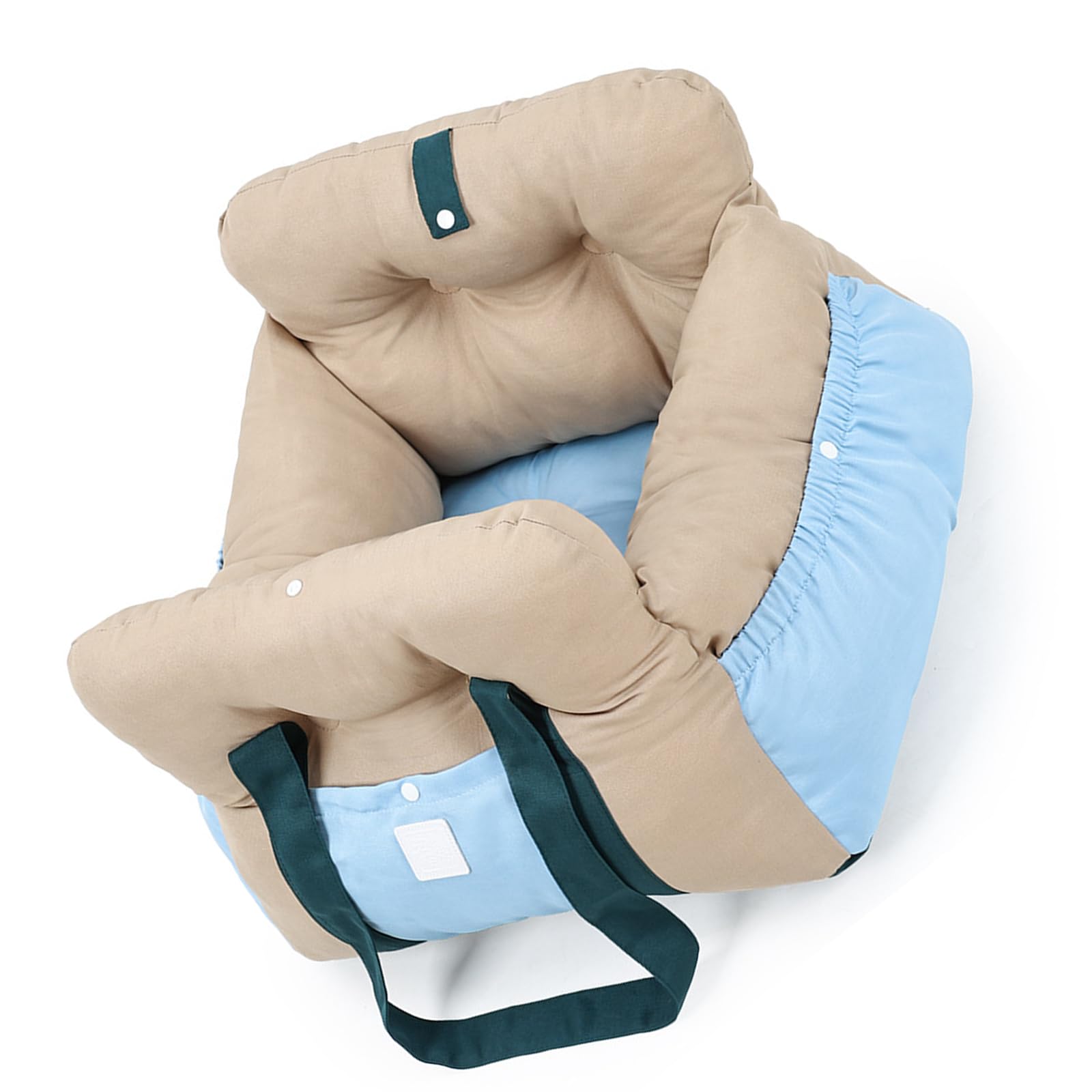 & Secure - Bolso de viaje para mascotas transpirable para perros pequeños con cinturones que garantiza comodidad en el coche, cama para perro