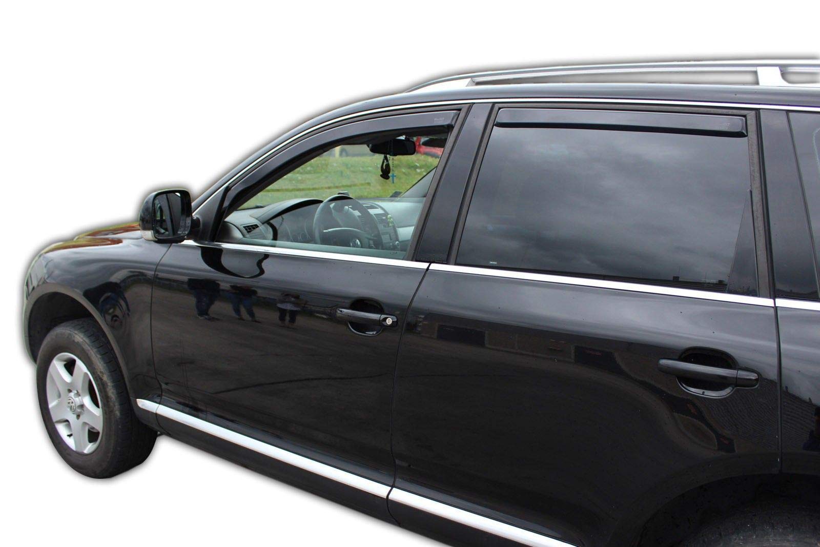 J&J AUTOMOTIVE | Heko Deflecteurs D'air Déflecteurs De Vent Compatible Avec Fabia III, 2014-2021 5P. Berlina/Break, Ensemble 4 Pcs, Aérodynamique