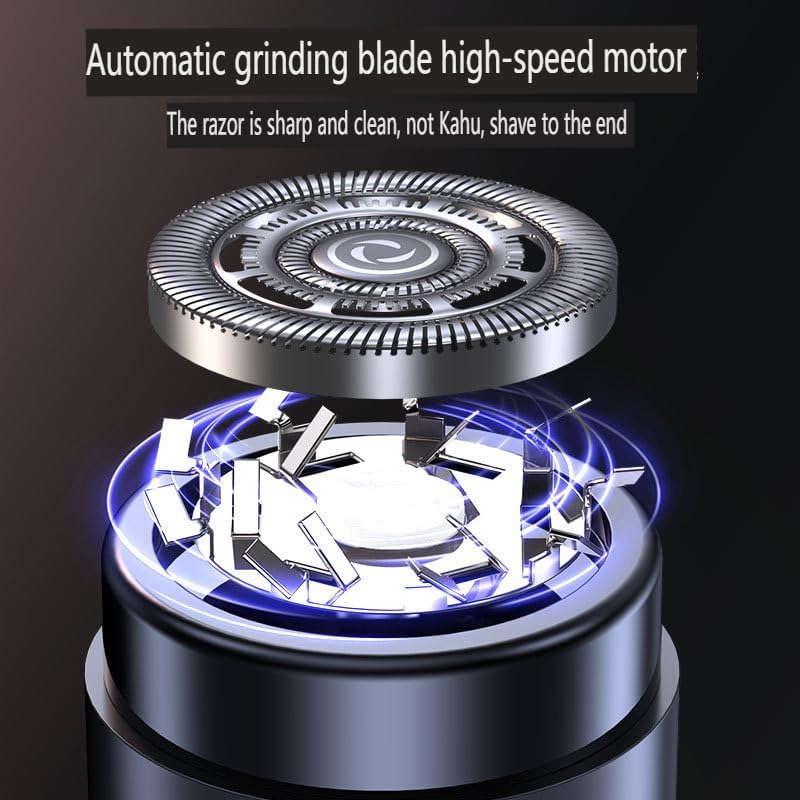 Miniatura 3 de Mini afeitadora eléctrica con bolsillos para hombres, gran cabezal de afeitado flotante, afeitado rápido, mini afeitadora portátil IPX7, pantalla