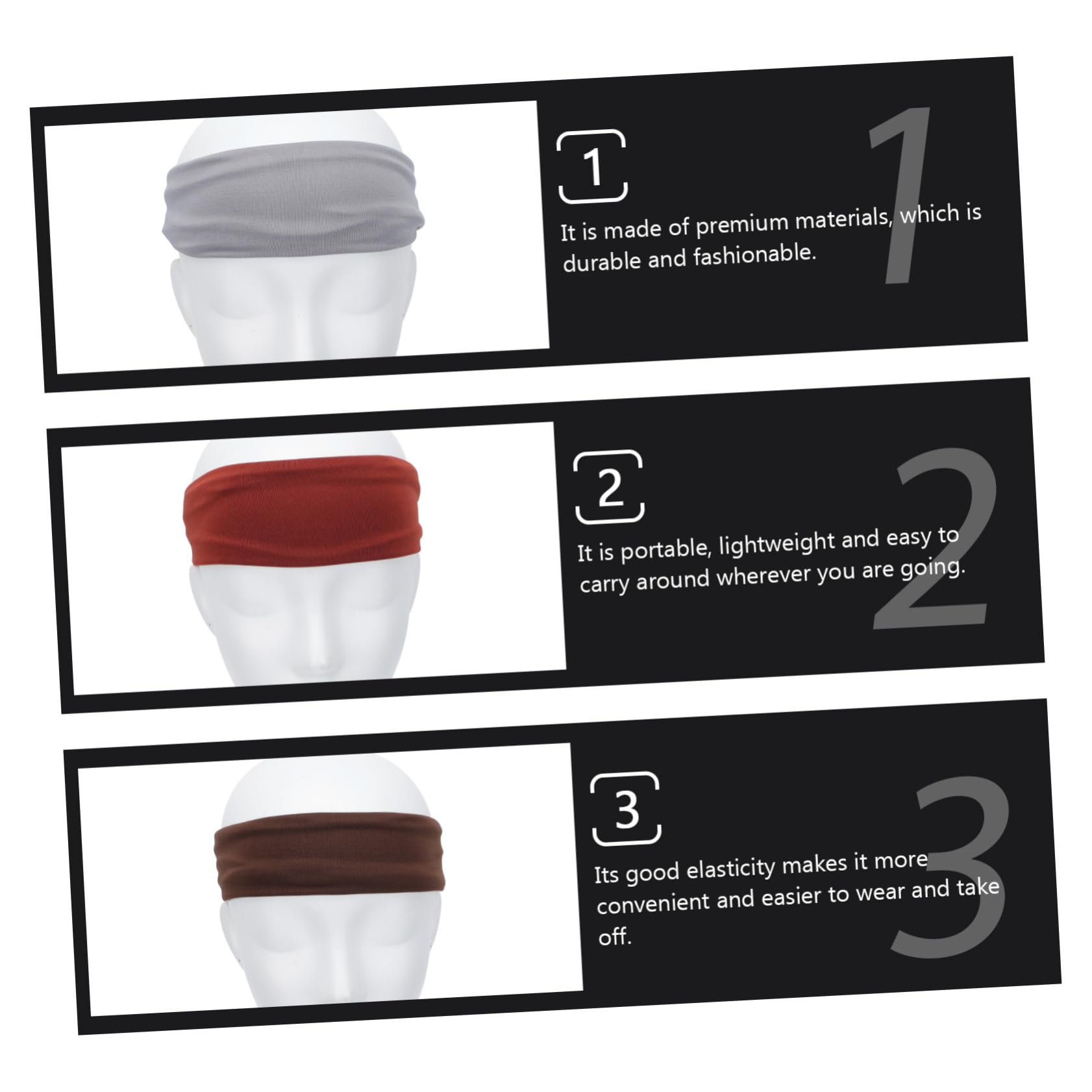 Diadema Deportiva Diademas Ajustables Diadema Deportivo Diadema Transpirable Cabello Venda Yoga Banda Absorbente De Sudor Correr Banda para El Sudor Poliéster