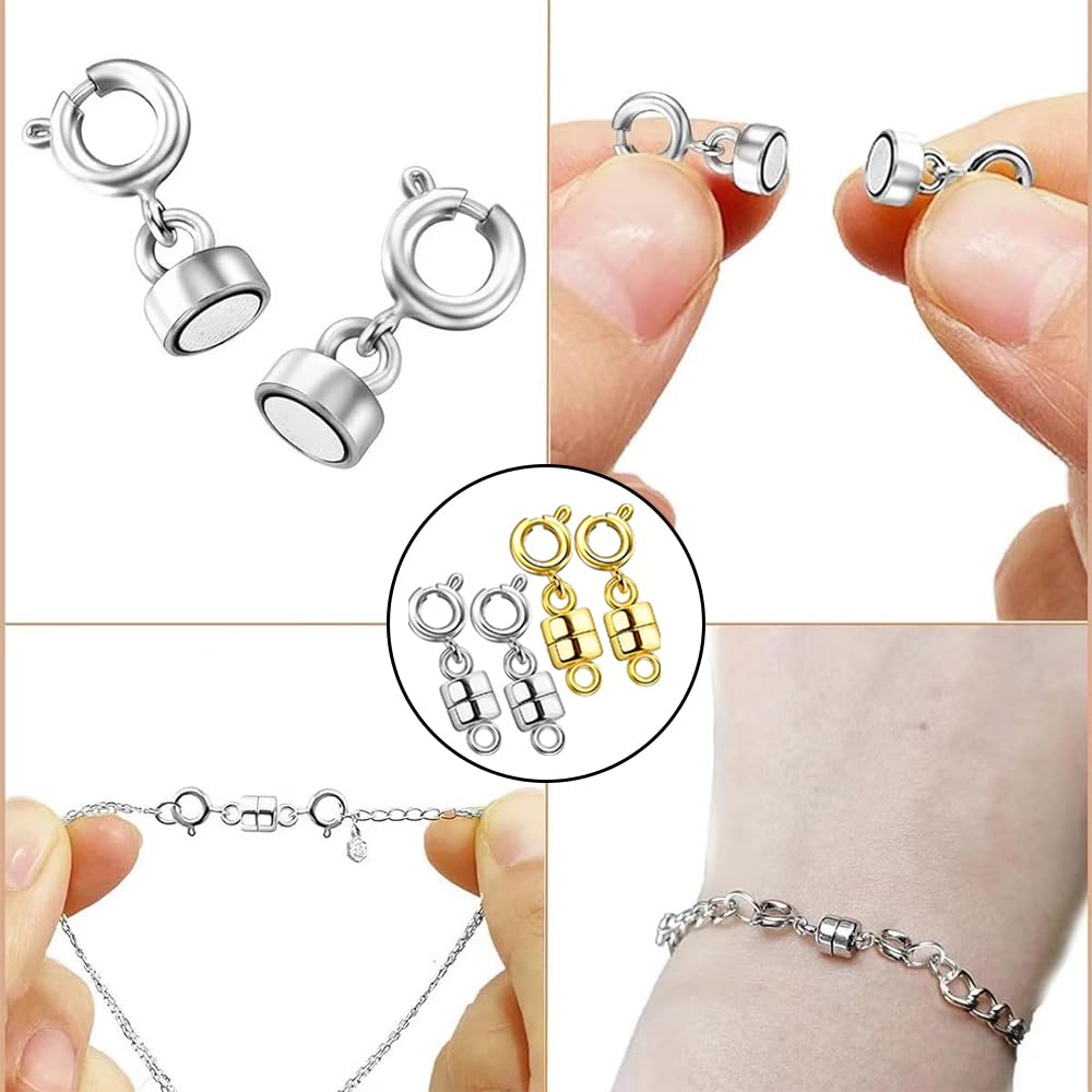 Amazon.co.jp: 4個セット ネックレス 留め具 マグネット留め具 磁気