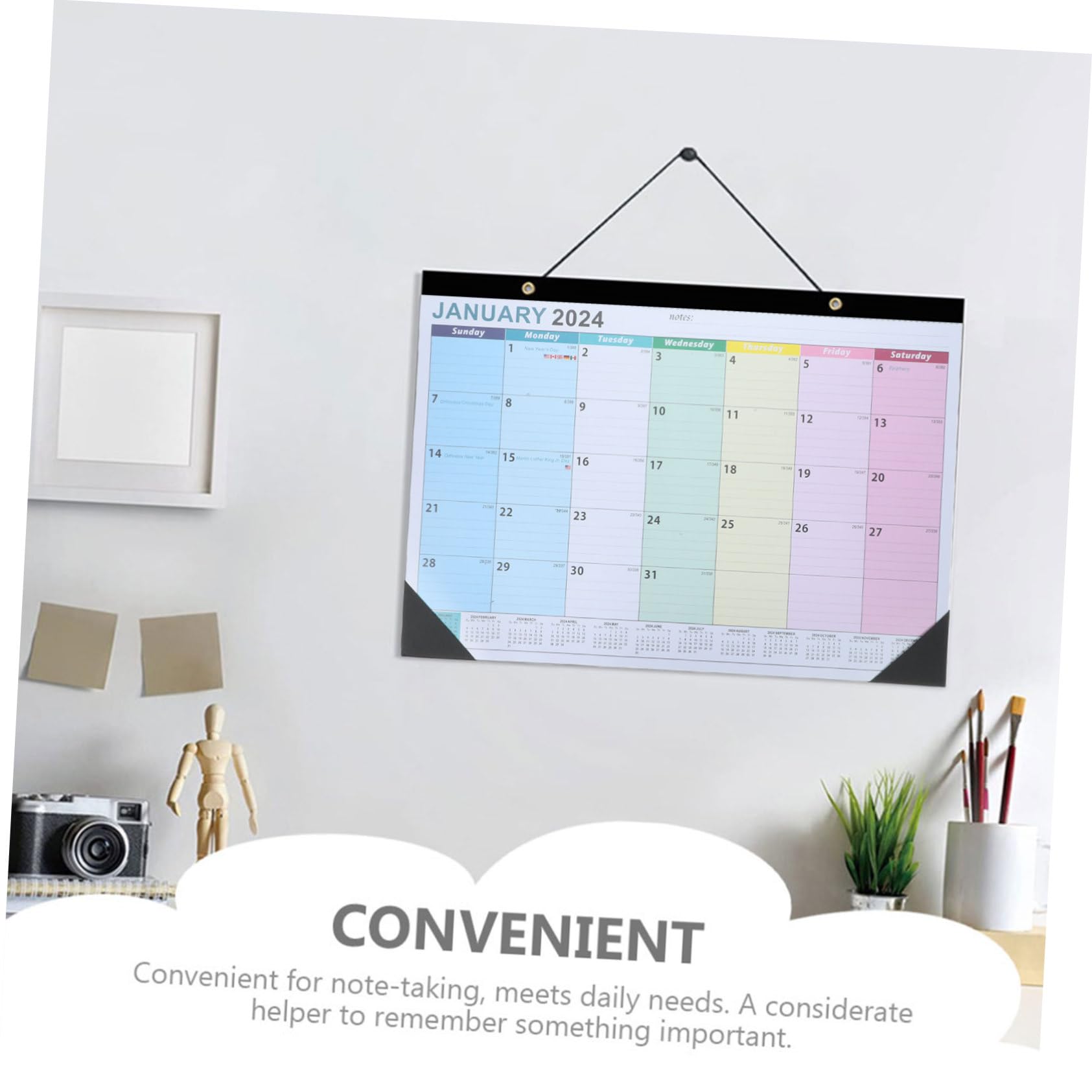 VILLCASE 5stücke Wandkalender Für Schule Zuhause Englischer Planer Mit Layout Für Terminplanung Und Notizen Langlebig Und Praktisch Für Effektives Zeitmanagement