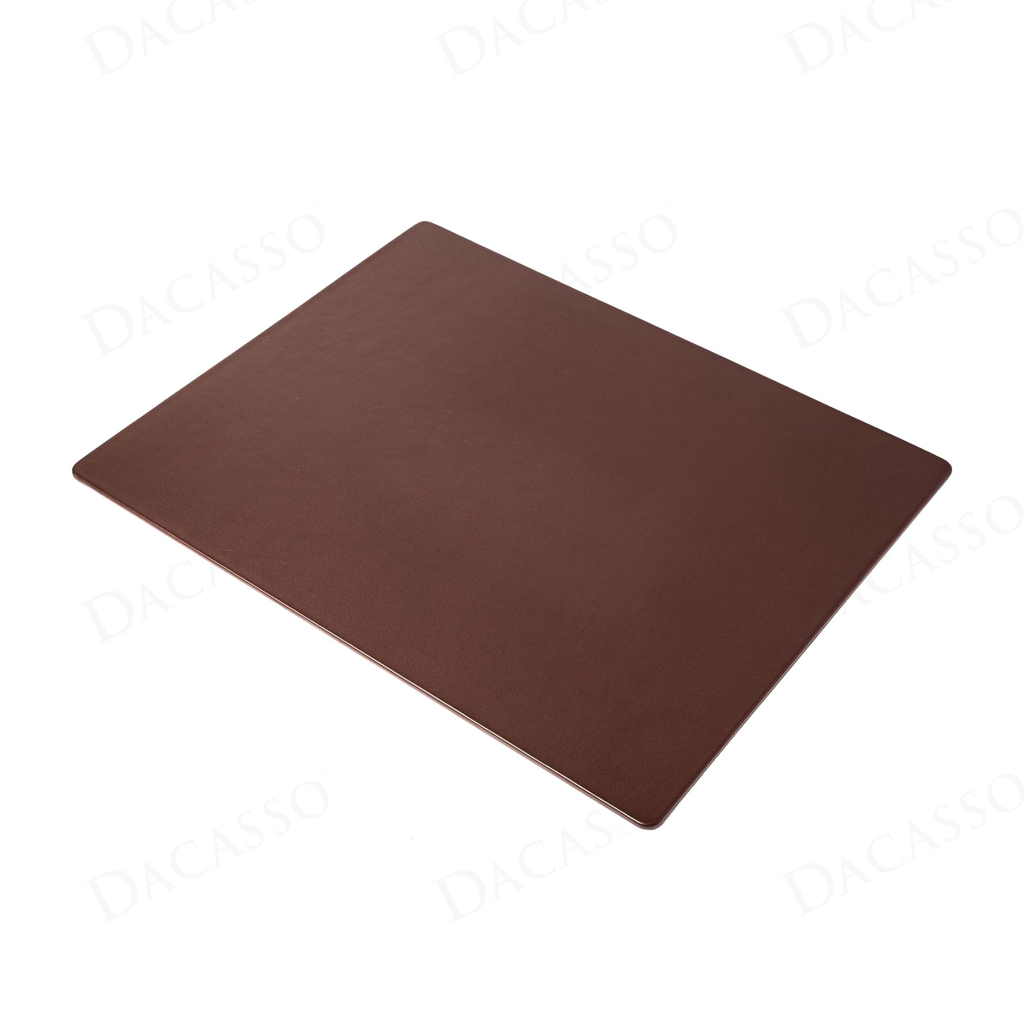 Dacasso Schreibtischunterlage aus Leder, mit Außenschienen, 61 x 48,3 cm, Schokobraun