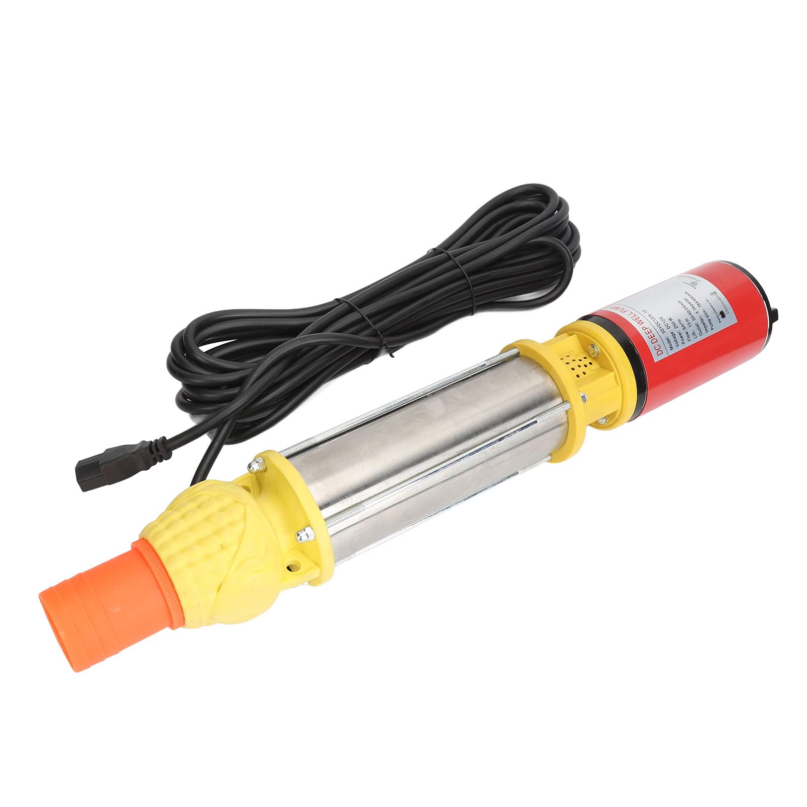 Bomba de Fuente con Energía Solar, Bomba de Agua Solar 3SYDC48/6-25 48V 400W Bomba de Pozo Sumergible Solar de Acero Inoxidable para con Tanque de Agua, Bombas de Pozo