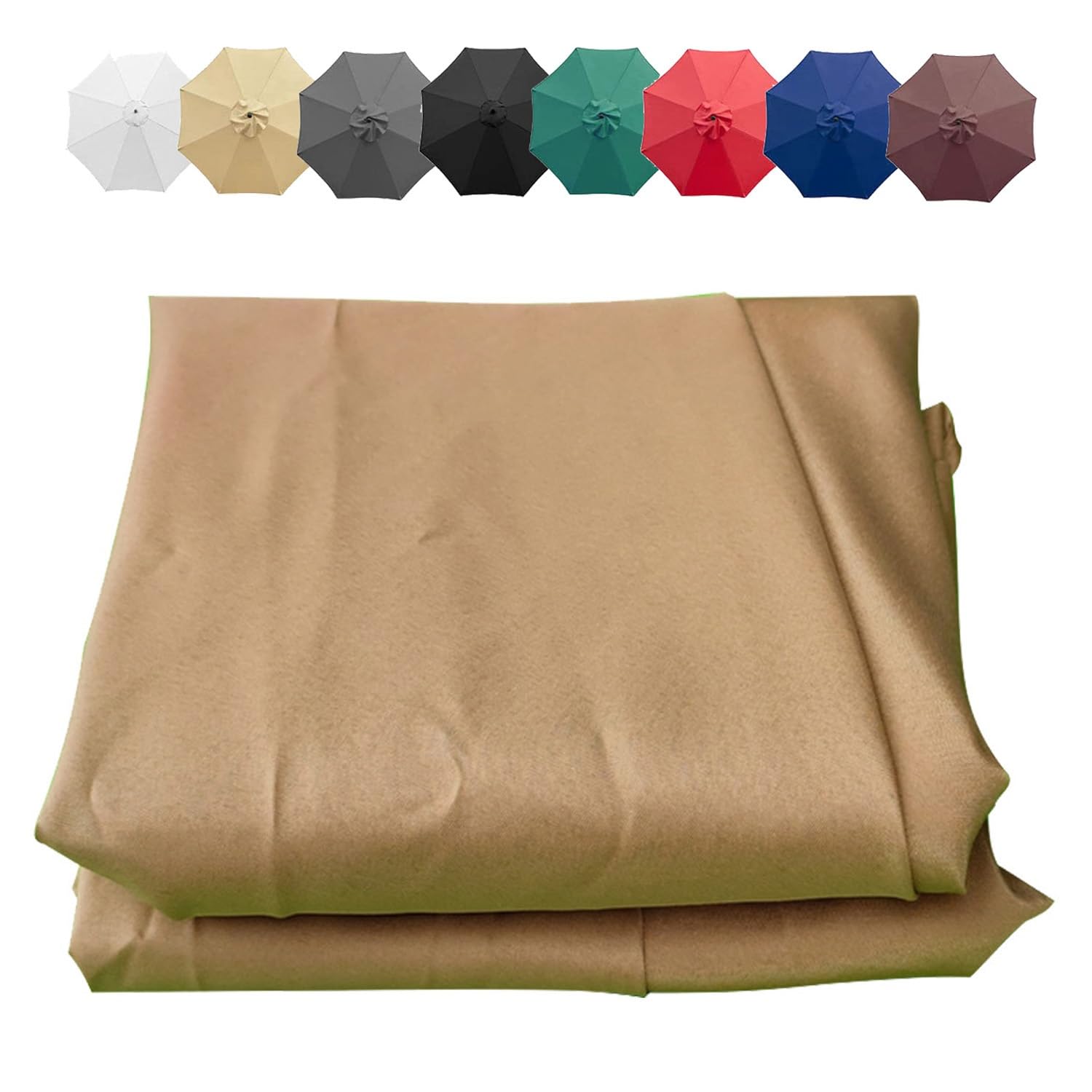 Copertura Per Ombrellone Da Giardino 2/2.7/3.0m 6 Costole|8 Costole, Telo Di Ricambio Per Ombrellone da Esterno, Impermeabile UV Protezione Tessuto ombrellone ricambio(Colore:Dark Grey,Misurare:2.7m/9