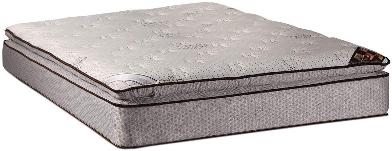 DS Solutions USA Spinal Dream Plush PillowTop Full Size Mattress Only with Mattress Cover Protector - Sleep System