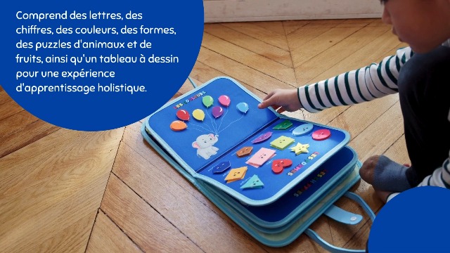 Gvoo Busy Board Montessori (Version Française) - Planche d'Activités