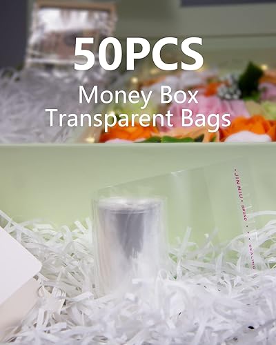 Miniatura 7 de Money Pull Box for Cash Gift - Gift Box with Lid and Ribbon Luxury Money Pull Out Flower Gift Box Unique Birthday Surprise Gift Green