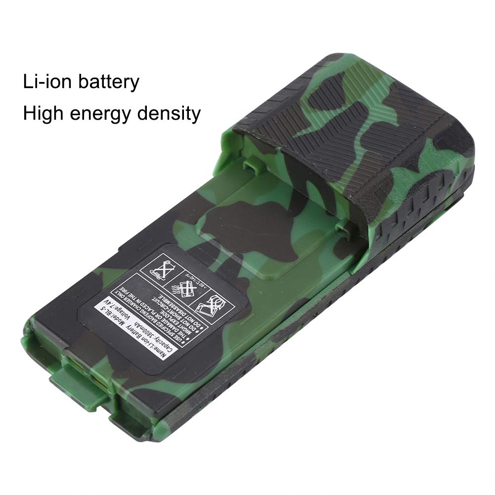 Batterie Li-ion d'origine pour talkie-walkie 7,4 V 3 800 mAh pour radios bidirectionnelles UV-5R et BL-5L de la série UV 5R (camouflage) - Communications et périphériques