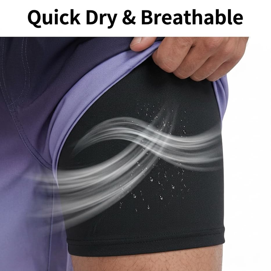Image of Keevoom Mens Swim Trunks Compression Liner Swimming Shorts Swimwear Quick Dry Swimsuit Bathing Suits Board Shorts