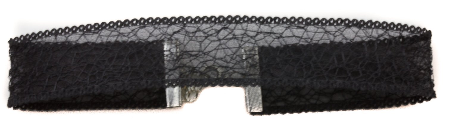 Mytoptrendz Women's Black Mytoptrendz® Fancy Delicate Lace Choker Necklace 2 Cm Wide Web Design Tulle Lace Collar Choker Goth Punk Assssory(Black)