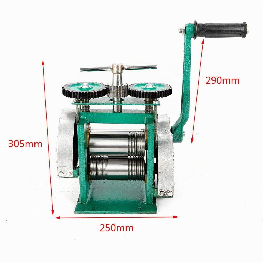 Manuelle Walzwerk Maschine, Manuelle Kombination Walzwerk Maschine Schmuck Werkzeug Mit Rollengröße 85mm für für Schmuck und Reparatur