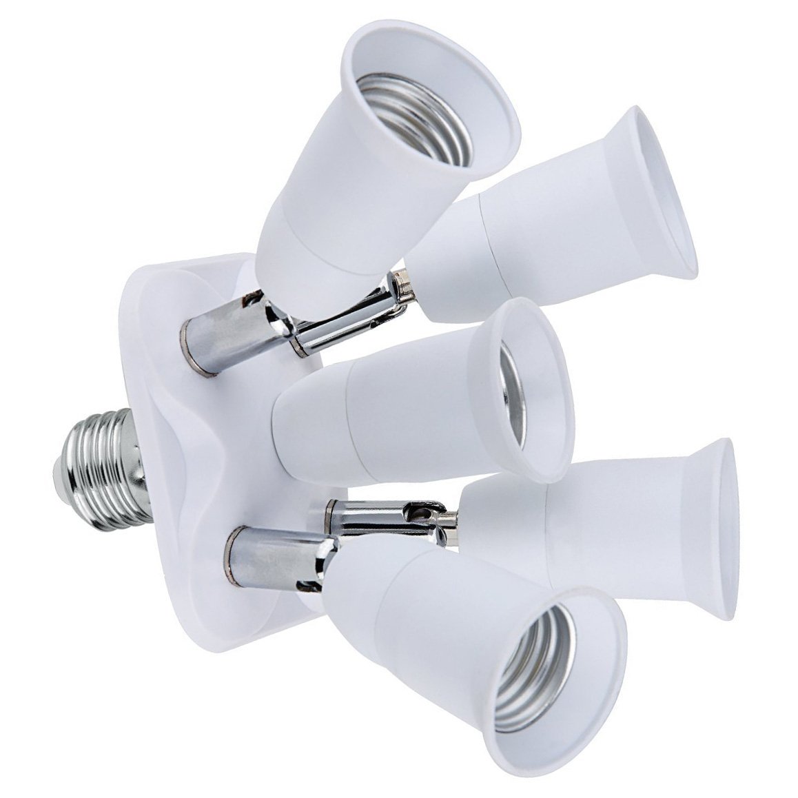 Amazon.co.jp: LED電球専用 5分岐ソケット E26/E27口金対応 照射角度可