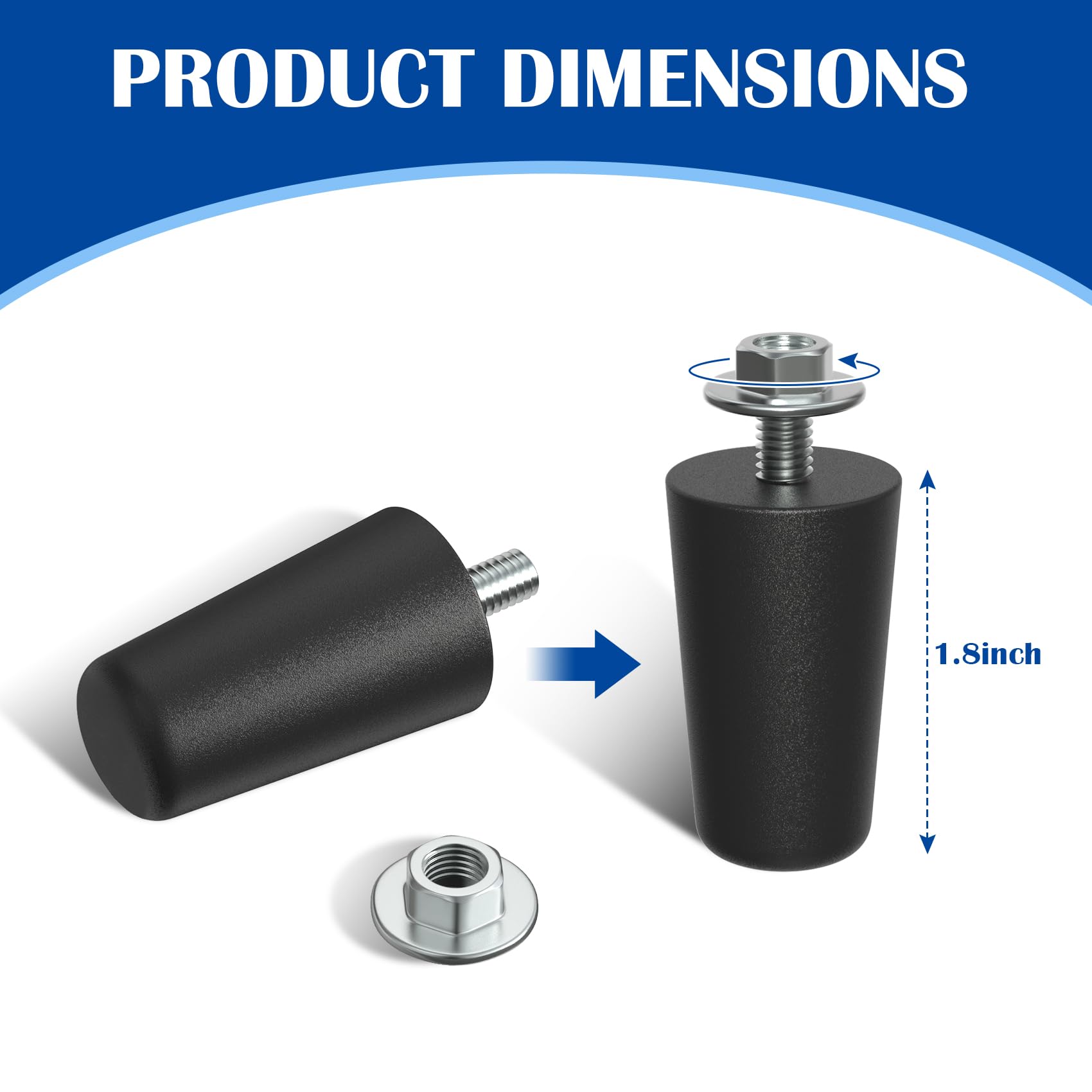 SafBbcue Adjustable Rubber Feet - Leveling Kit for Blackstone Griddle, 4Pcs Foot Pads