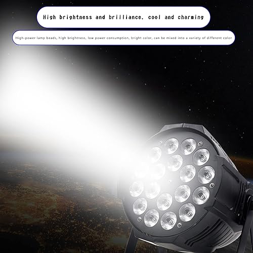 Miniatura 6 de Topteng Luz de cabeza móvil de 200 W, 18 LED AP, 18 x 10 W, luces de escenario RGBW DMX cambio de color, luces de DJ 18 LED por luz de escenario