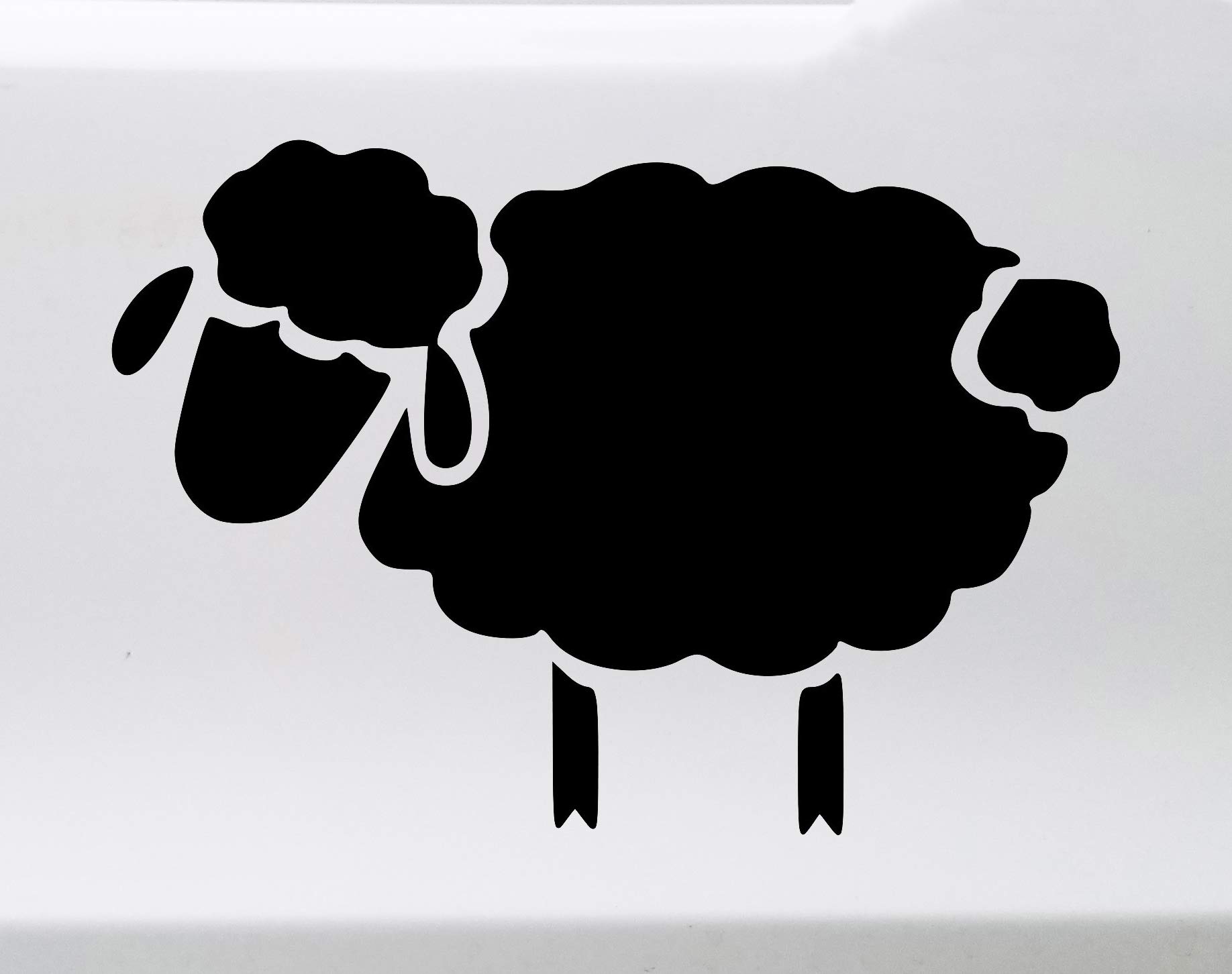 Minglewood TradingBlack - 2-Pack Sheep Vinyl Decals - Lamb Ewe Wool Farm Animal - Die Cut Stickers - Each - 2.5w x 1.75h inches