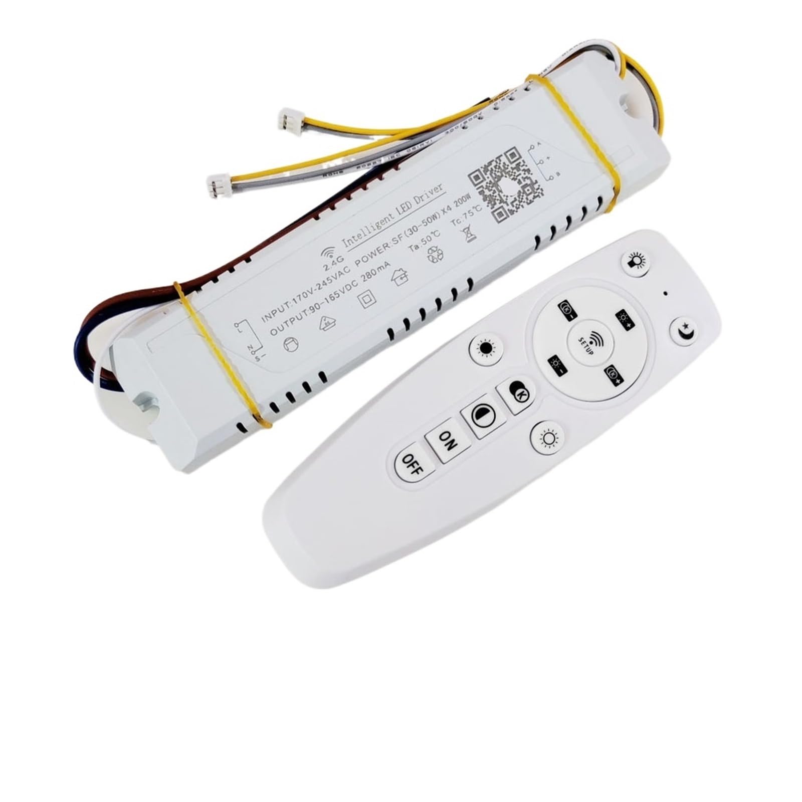 ZXAOMMBEA APP Controlled LED Driver 2.4G Remote Smart Transformer 12-24W 40W 80W 120W 360W for dimmable Color Changing Chandelier((30-50W) X4 200W)