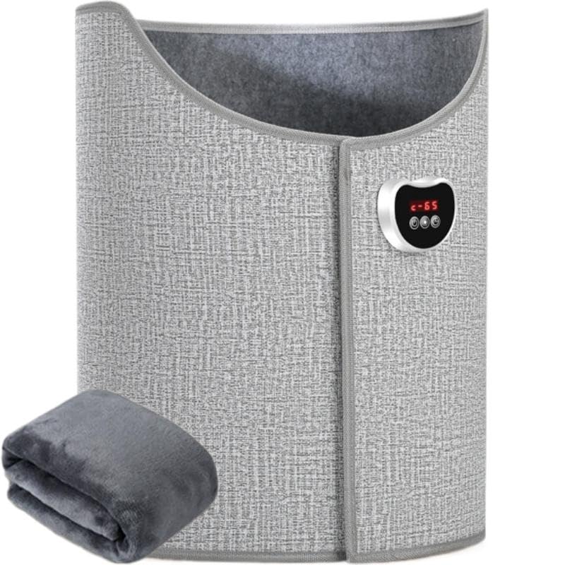 Calentador de piernas para debajo del escritorio, calentador eléctrico para debajo del escritorio, portátil, plegable, 6 con niveles de espacio y temporizador de calor