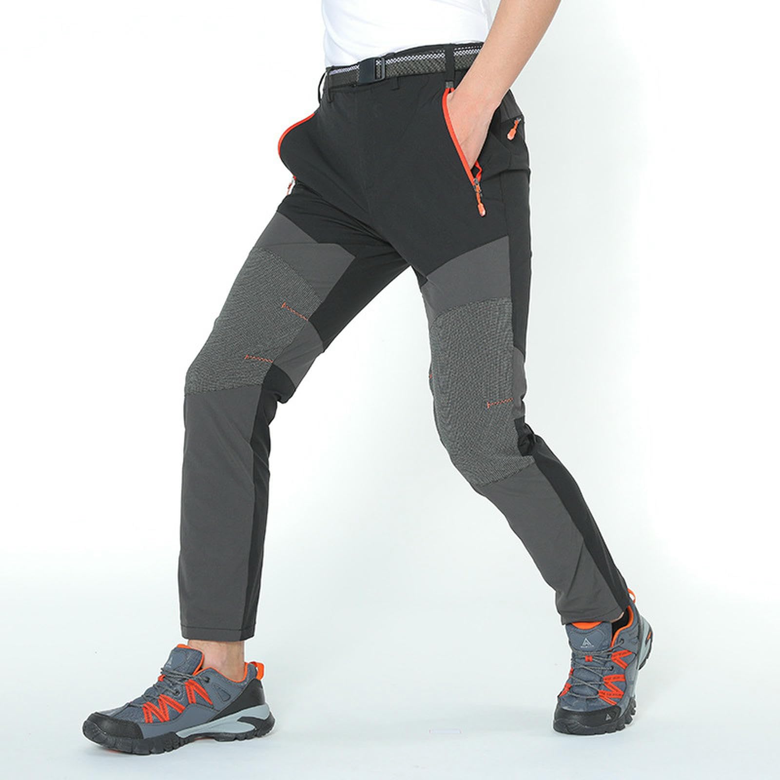 Pantaloni da Esterno di Grandi Dimensioni per Uomini E Donne Casual Giuntura A Tre Resistenti-Khaki Femmina-m