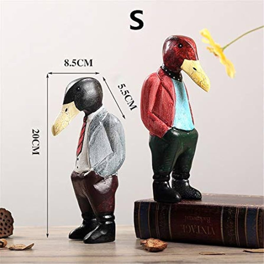 Amazon.co.jp: KEKEYANG 装飾 樹脂のホームアヒルの頭、人間の