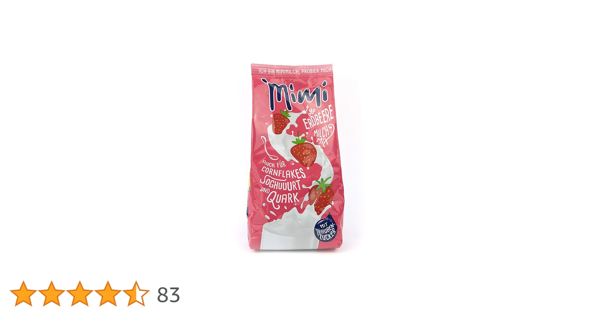 Mimi Mieszanka mleczna truskawkowa do napojów w proszku, 2 x 400 g