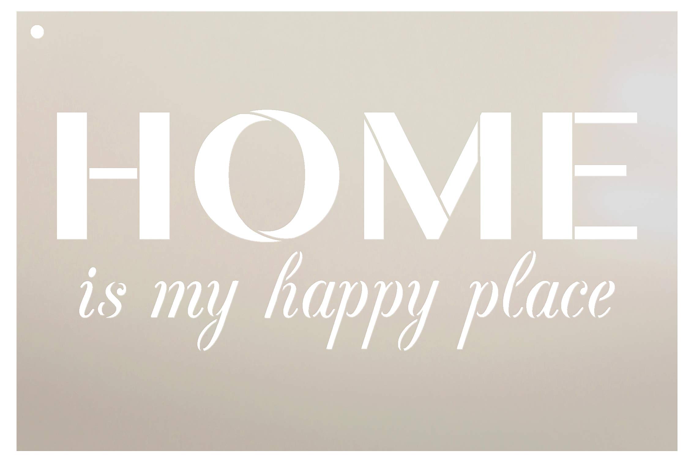 Buy Home is My Happy Place Stencil by StudioR12 Reusable Mylar