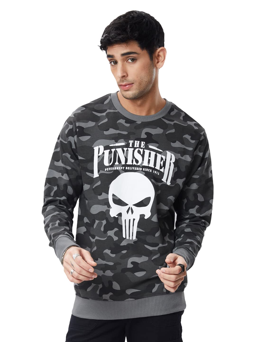 The Souled Store Men Official Punisher Logo Multicolored Printed