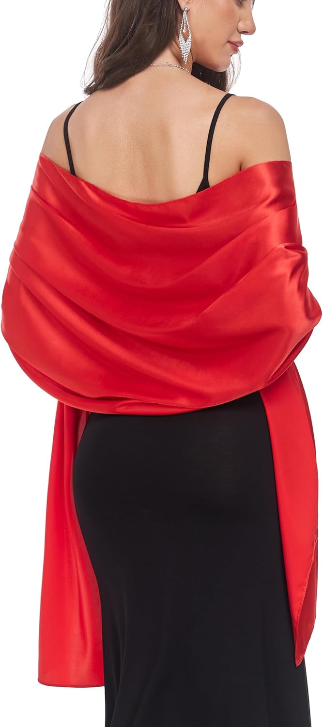 Shawls and Wraps for Evening Dresses Satin Shawl Wraps for Women Wedding Formal Shawl