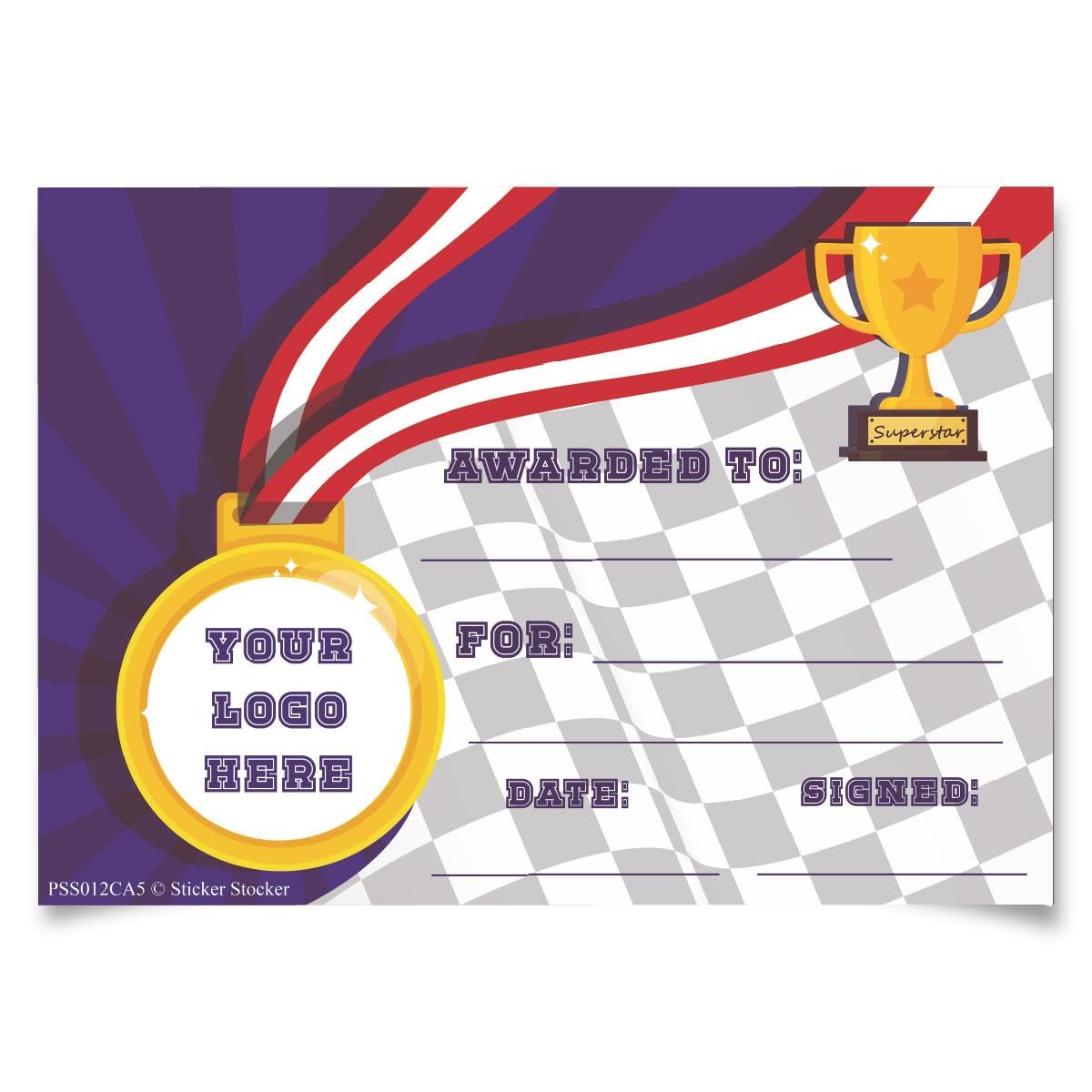 20 Personalised Sports Award certificates for School Teachers, 250gsm A5 Silk Finish Photo Paper (Pack of 20)