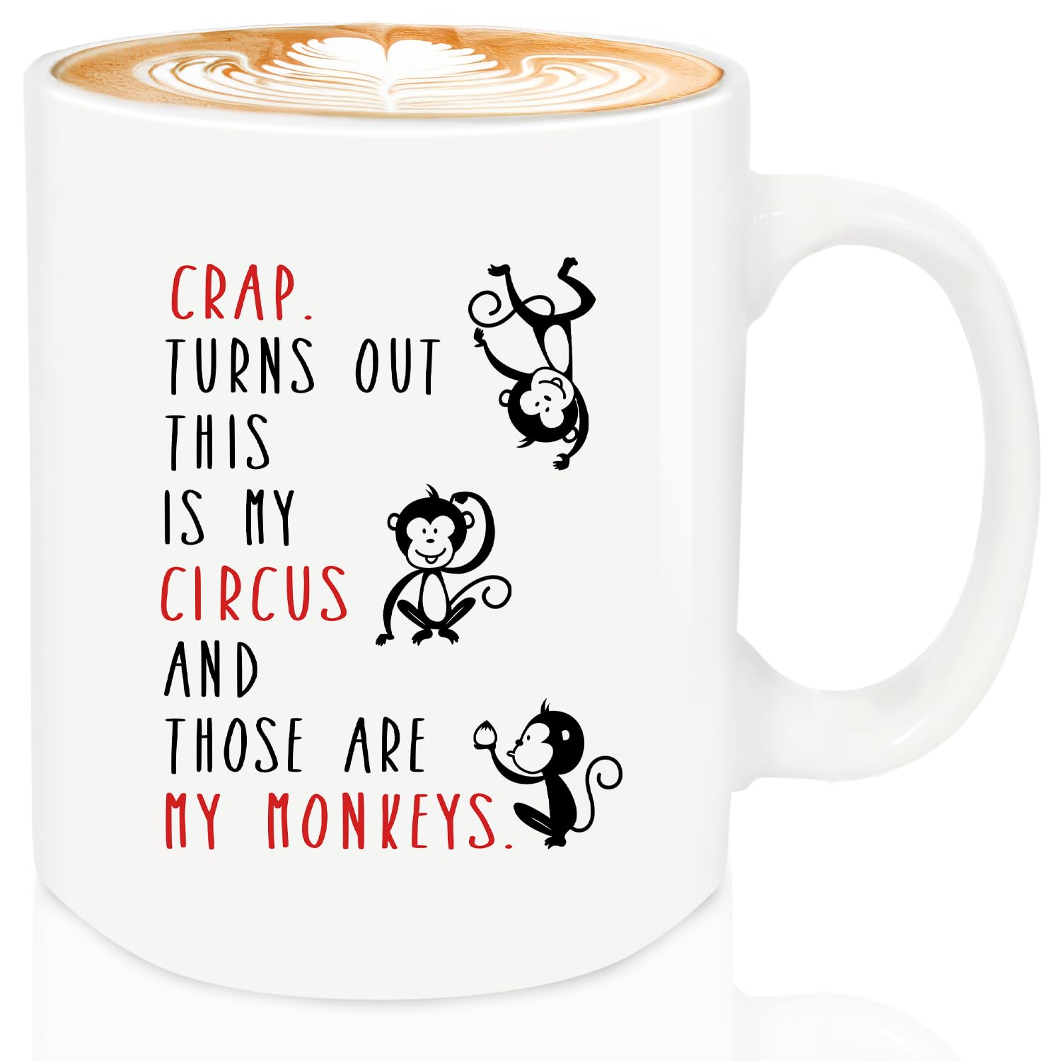 MQPPKJ Crap Turns Out This Is My Circus Coffee Mug 12oz Birthday Gifts for Women Gag Gift Funny