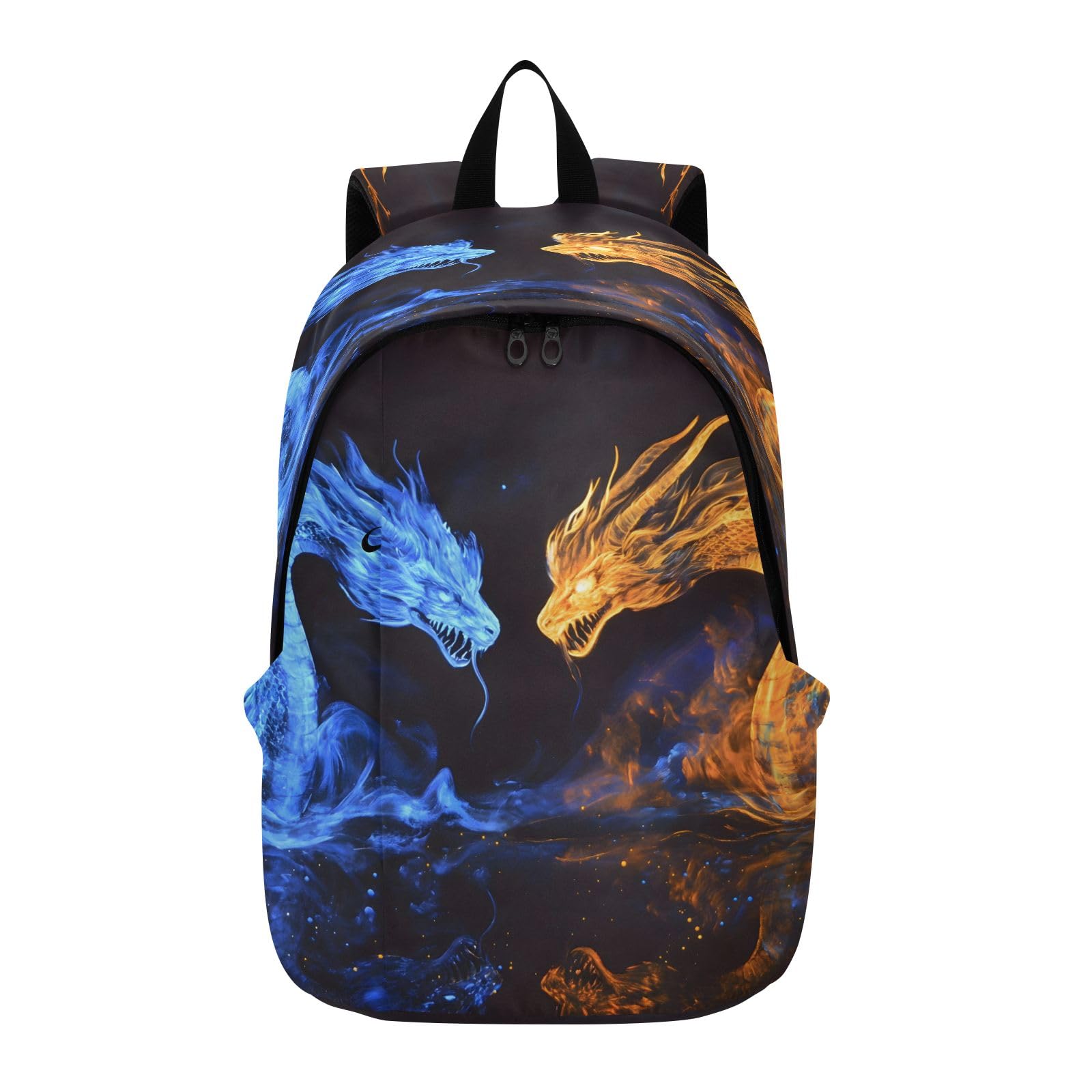 Blue Dragon Orange Dragon Travel Backpack for Women Men Laptop Backpack College Bookbag Large Capacity Computer Backpacks