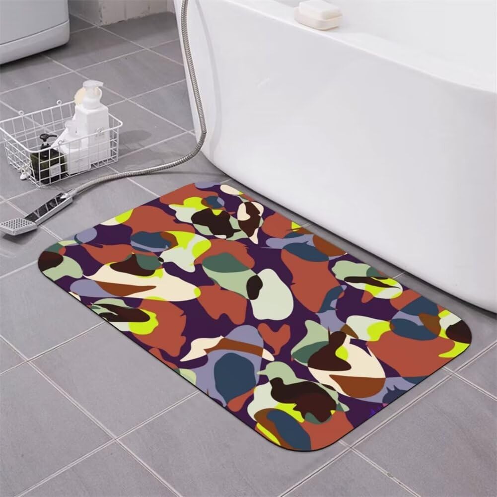 Tappeto Bagno, Tappeti Bagno, Tappeto Ingresso Interno, Tappetino Bagno Pietra, Tappeto Bagno Assorbente Antiscivolo, Tappeto Doccia Ingresso, Tappetino Doccia, Tappetini Bagno, Colorato 100x150cm