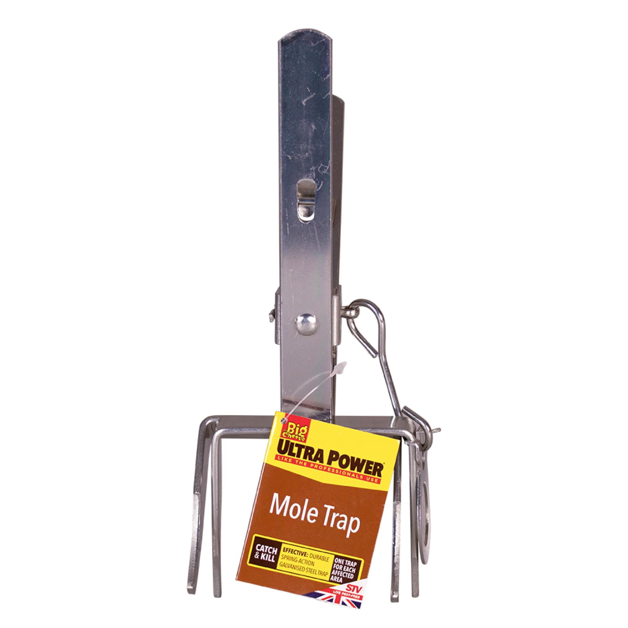 Mole Tunnel Trap - Traditional Two-Way Trap Design Manufactured from Durable Galvanised Metal and Wire, Controls Moles in Lawns and Gardens, Durable, Rust-Free, Weather-Proof, Silver