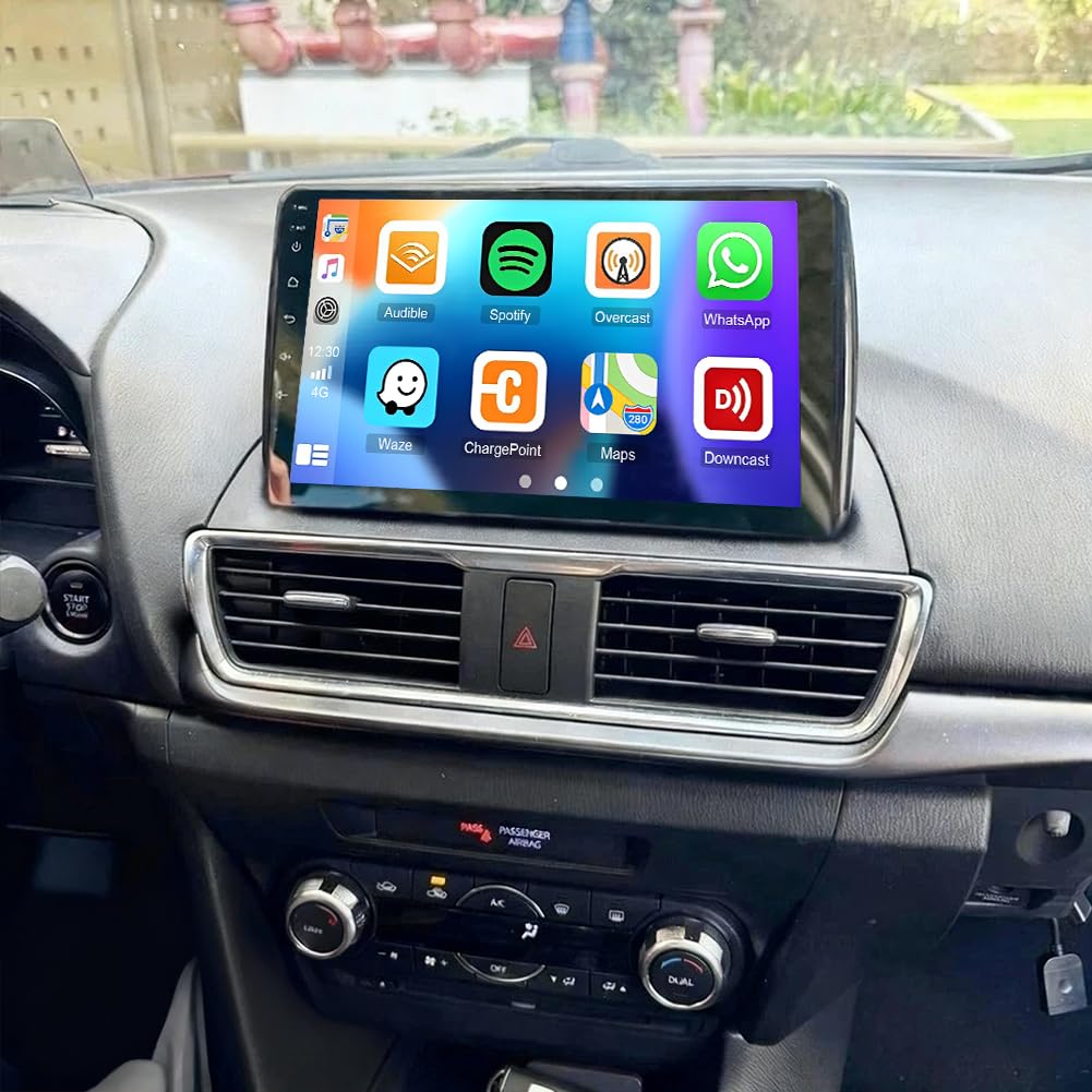 Photo 1 of Double Din Car Stereo Radio Compatible for Mazda 3 2014-2019 with CarPlay Android Auto, 9" Touch Screen Car Radio Audio Receiver with Bluetooth,Back-up Camera& Steering Wheel Control,GPS,WiFi
