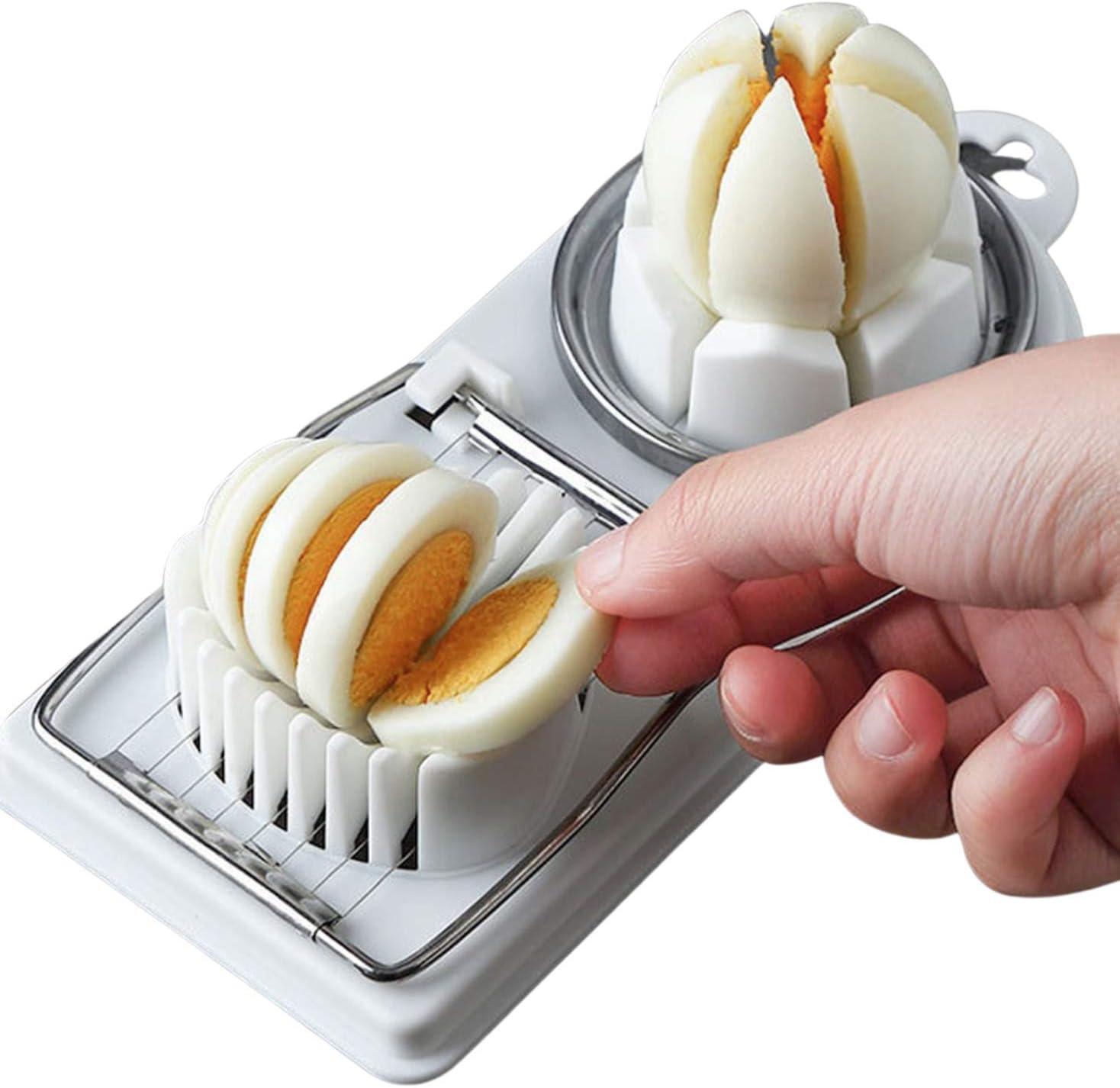 Activave Metal Egg Slicer Cutter Slice Hard Boiled Eggs Quickly and
